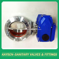 DIN Food Grade Electric Butterfly Valves Welded